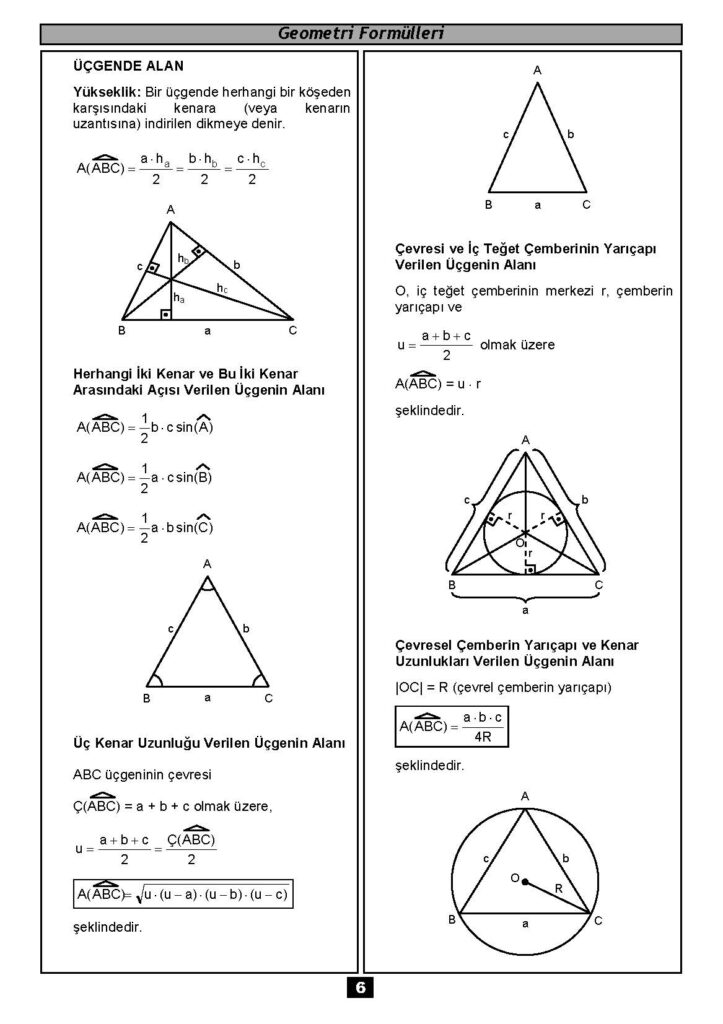 Geometri Formülleri-5